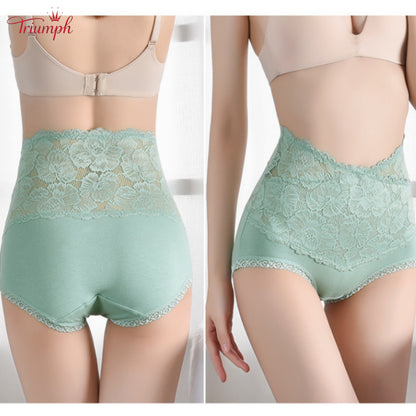 Triumph - Livrare Gratuită , Set de 4 Chiloți Din Dantelă de înaltă Calitate Cu Talie înaltă . Confortabil și Moale